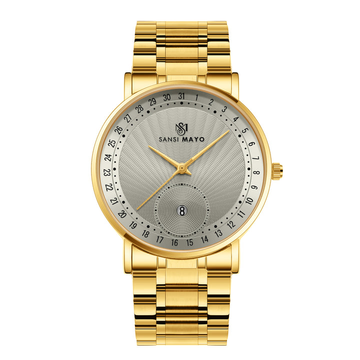 Axis Gold Grey Date Quartz