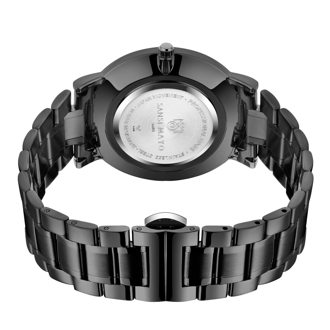 Axis Bold Black Quartz with Date Dial