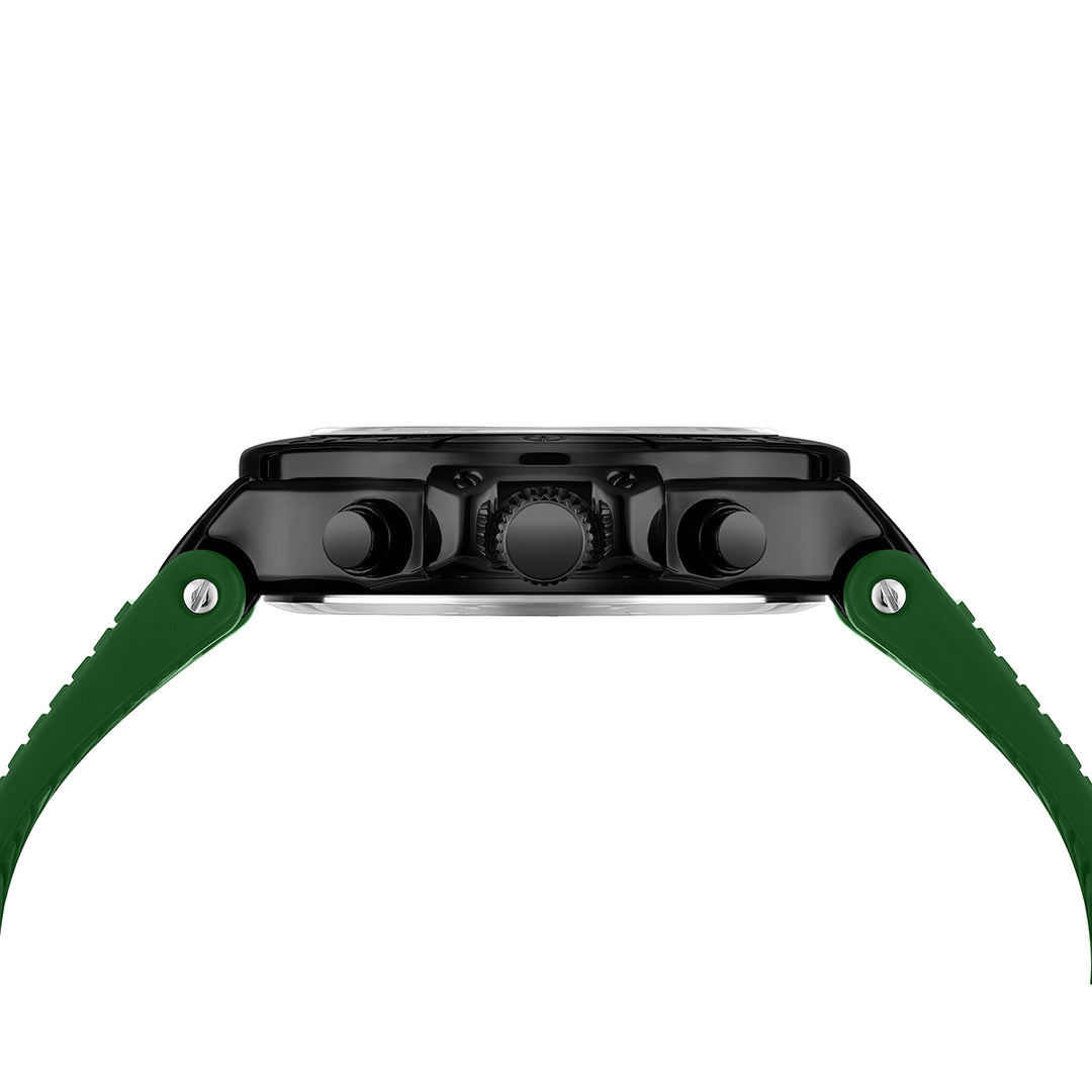Sansi Mayo Romano Green Dial Men’s Watch — Black Case & Silicone Strap