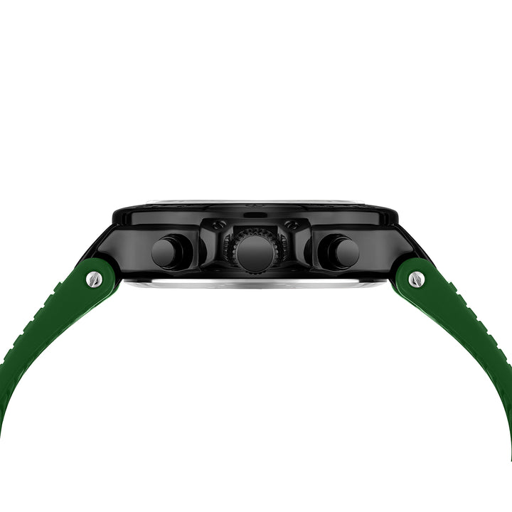 Sansi Mayo Romano Green Dial Men’s Watch — Black Case & Silicone Strap