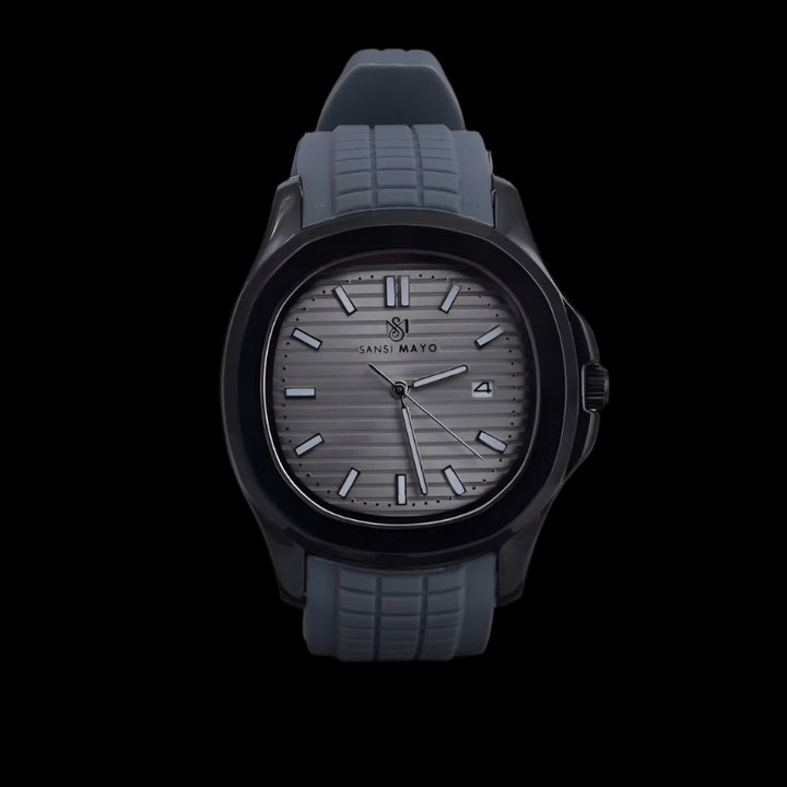 Beta Round Stealth Gray Wrist Watch