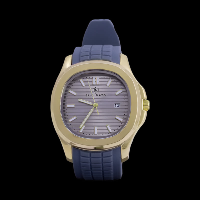 Round Gold Wrist Watch - Urban Gray