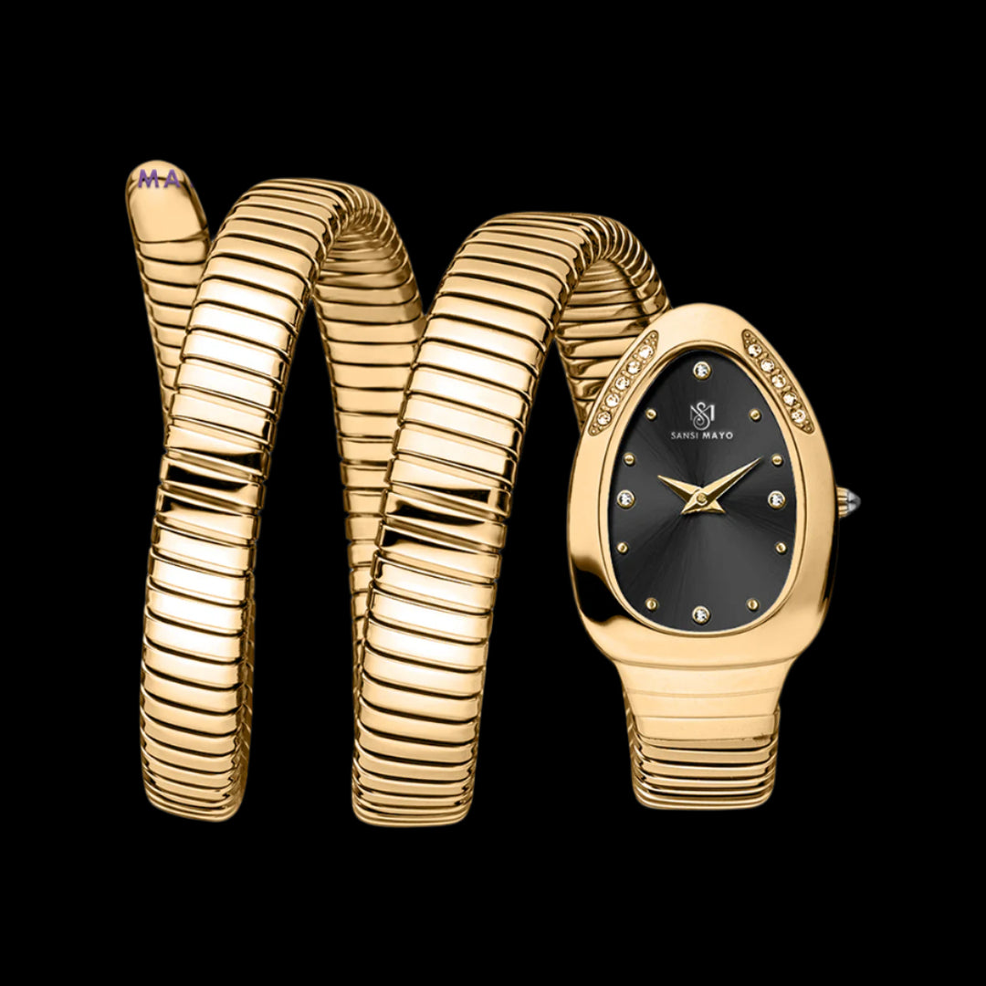 Snake Stone Green Gold Analog