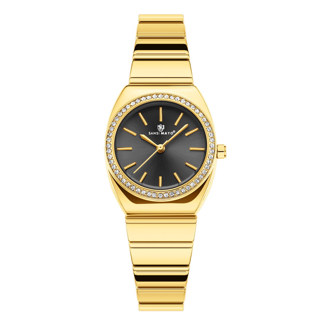 Sansi Mayo MIKA Black Dial Gold Watch — Egyptian Stone Edition