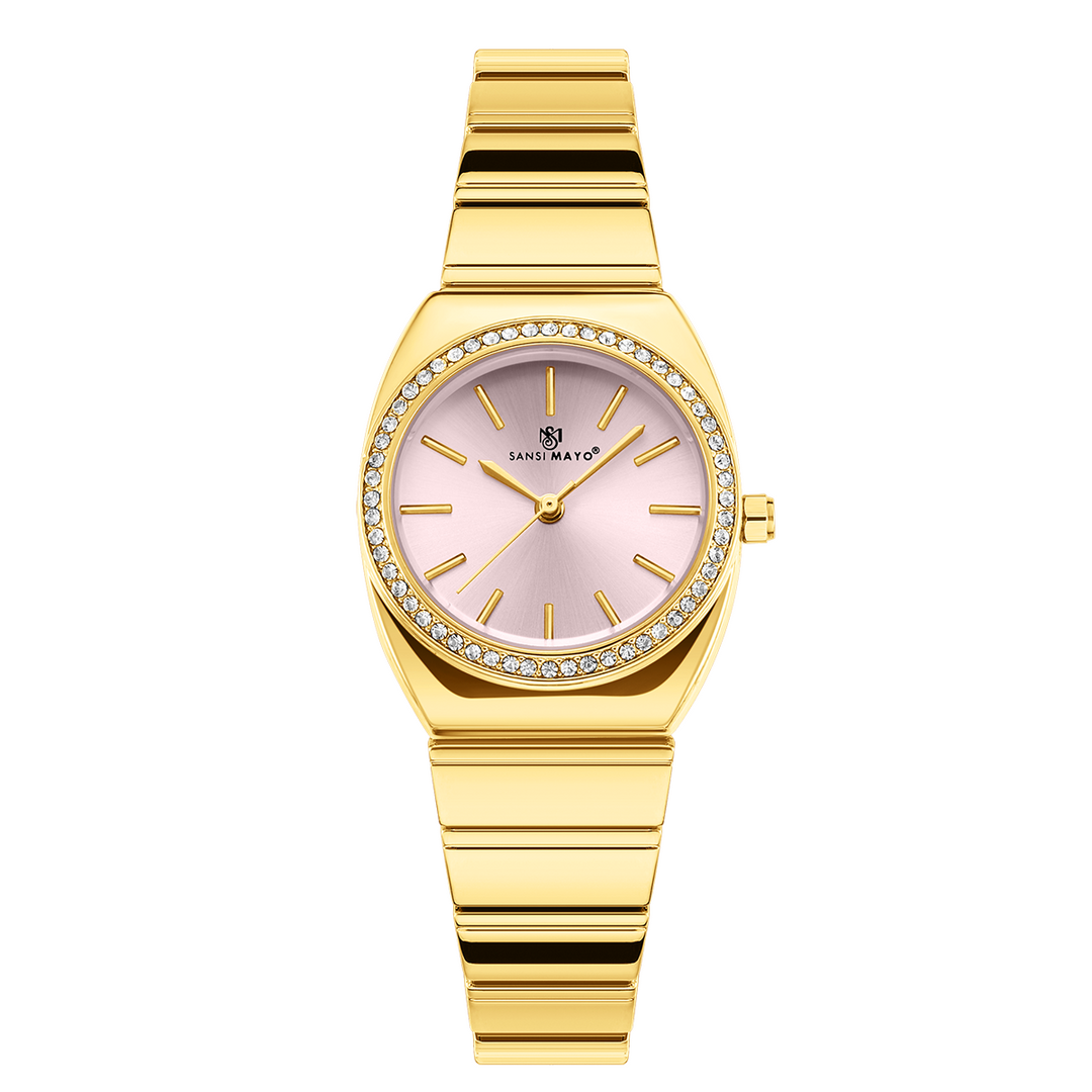 Sansi Mayo MIKA Pink Dial Gold Watch — Egyptian Stone Edition