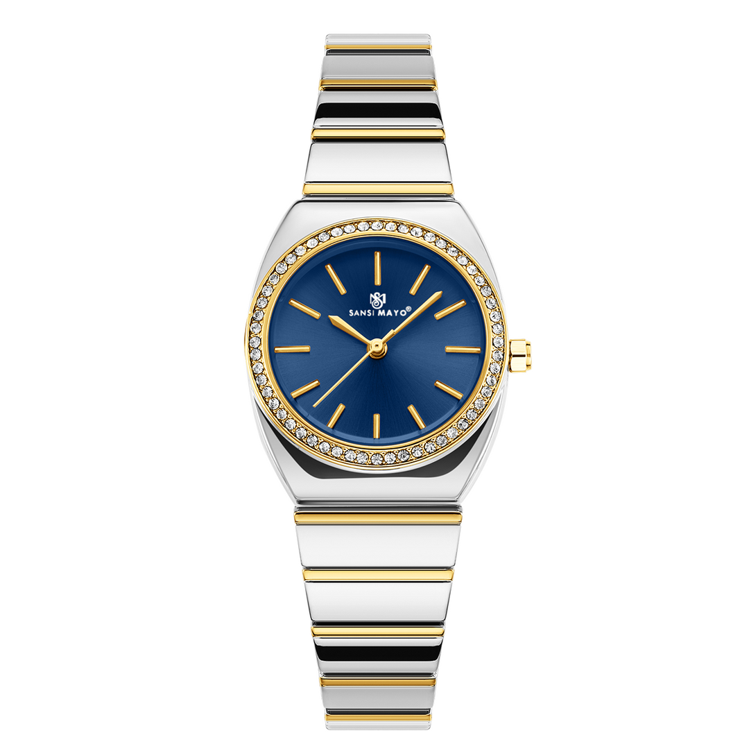 Sansi Mayo Women's Watch — Egyptian Stone MIKA Edition (Blue Dial, Two Tone silver Gold)