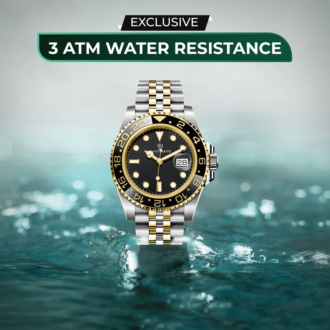 Dinos Black Silver Steel Analog