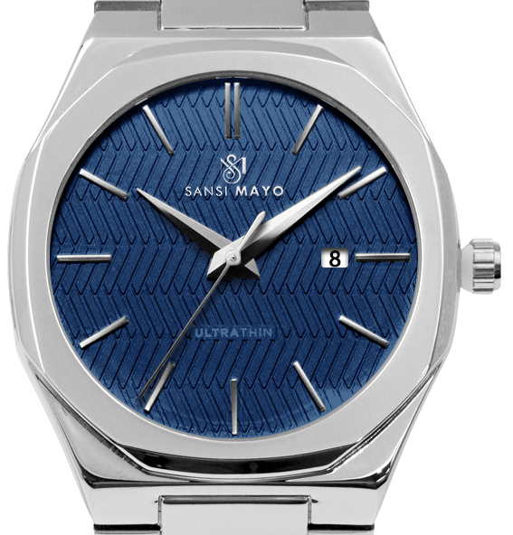 Brauo Navy Silver Analog