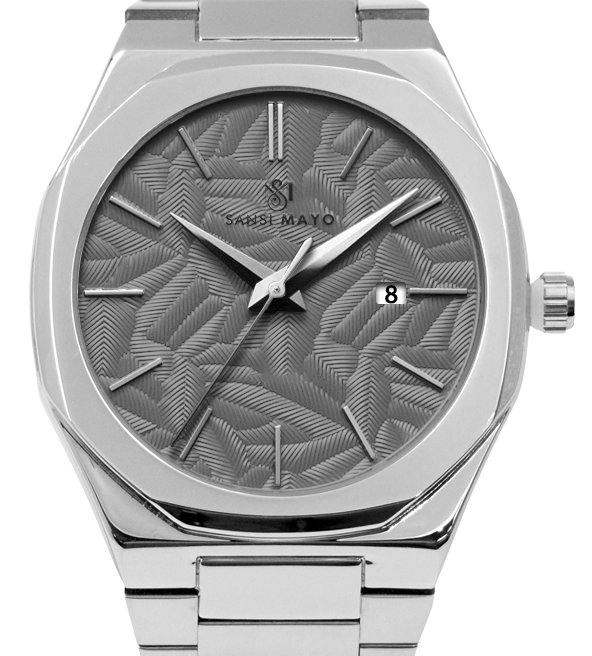Ridox Ash Grey Two-Tone Steel Analog