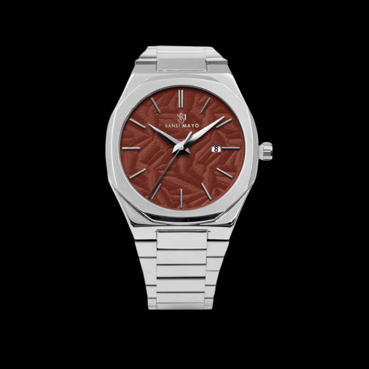 Ridox Crimson Maroon Two-Tone Analog