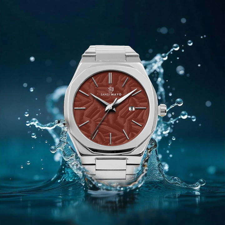 Ridox Crimson Maroon Two-Tone Analog