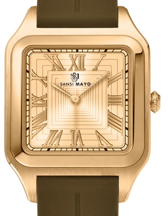 Mojo Luxe Gold Square Magnetic Analog