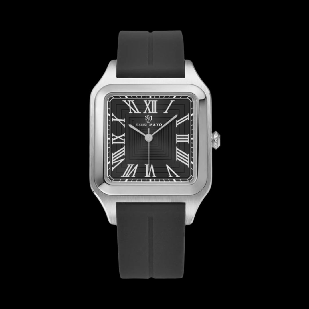 Mojo Charcoal Black Square Magnetic Analog