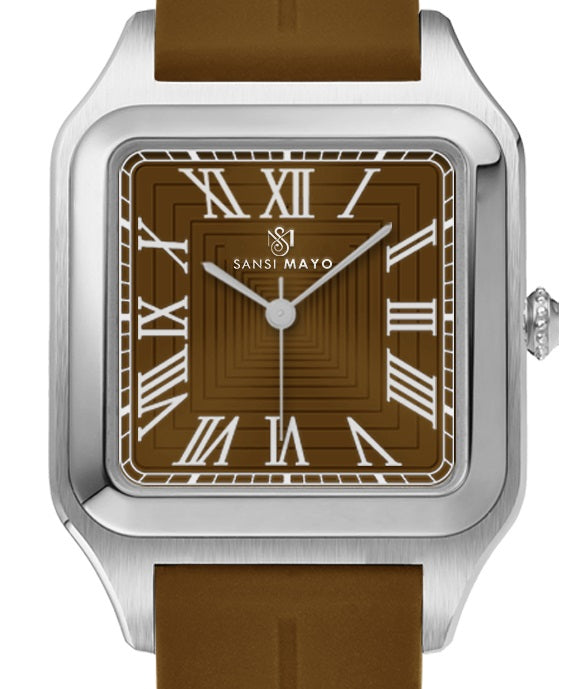 Mojo Mocha Brown Square Magnetic Analog