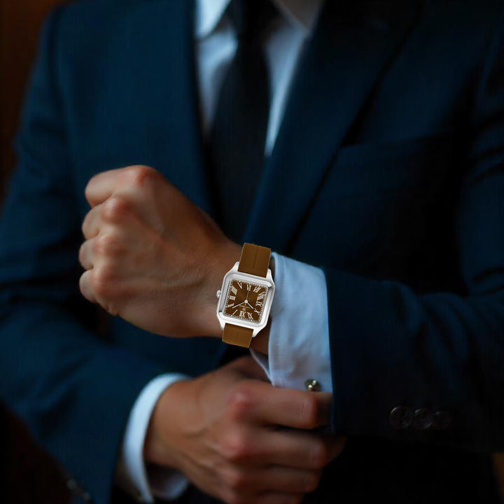 Mojo Mocha Brown Square Magnetic Analog