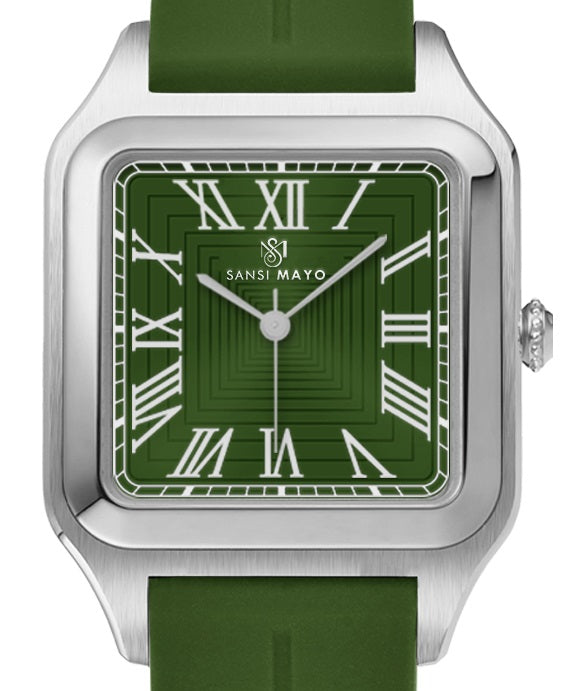 Mojo Forest Green Square Magnetic Analog