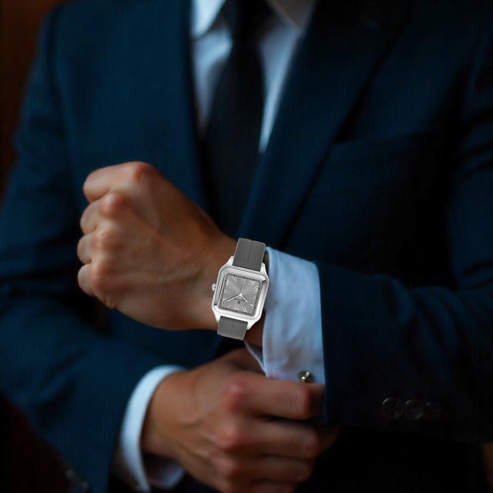 Mojo Slate Grey Square Magnetic Analog