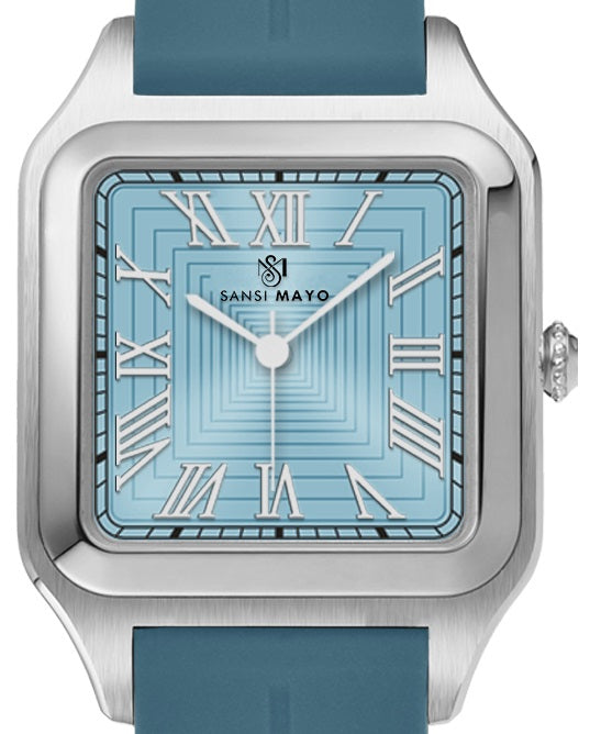 Mojo Sky Blue Square Magnetic Analog