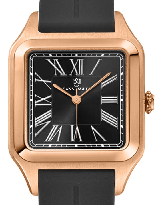 Albert Black Square Analog