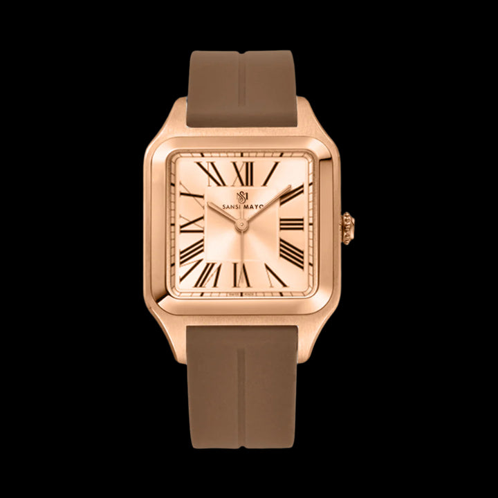 Albert Rose Gold Square Analog
