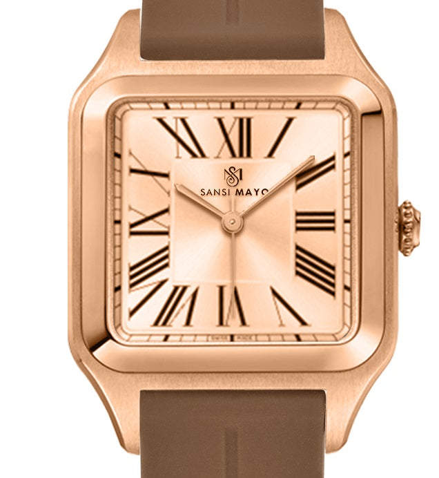 Albert Rose Gold Square Analog