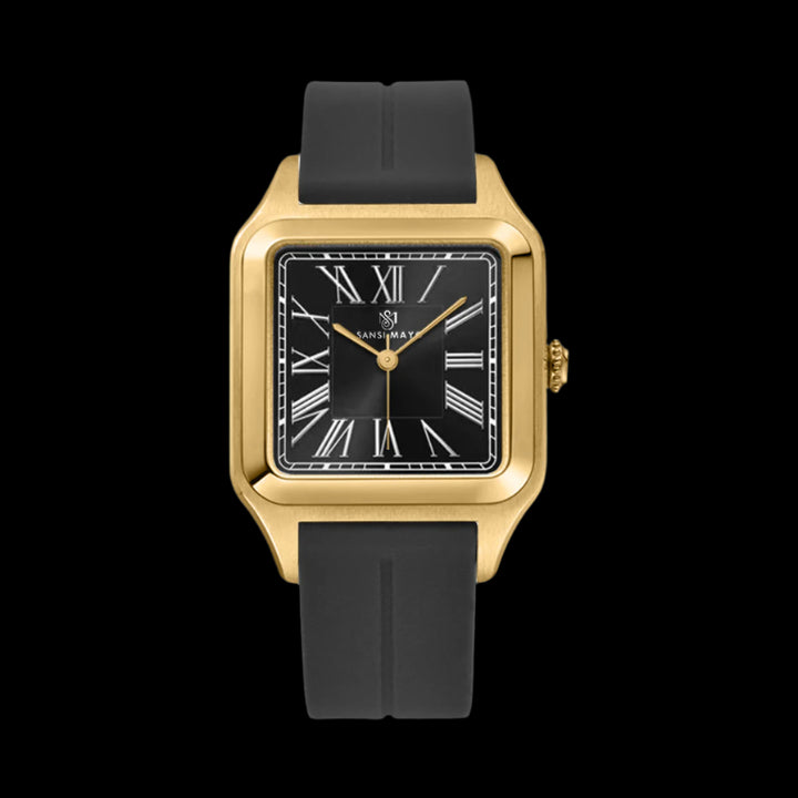 Albert Obsidian Black Square Analog