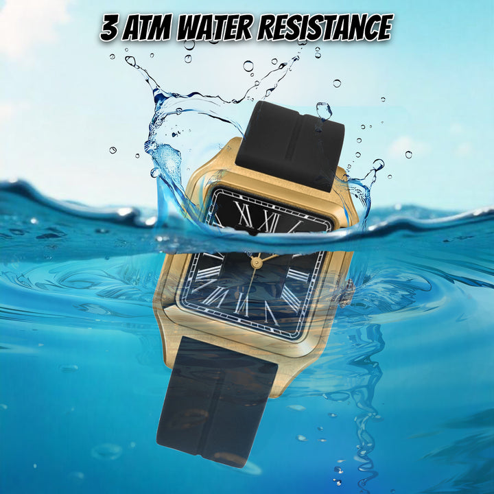 Albert Obsidian Black Square Analog