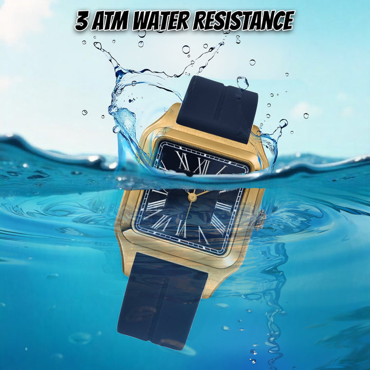 Albert Azure Blue Square Analog