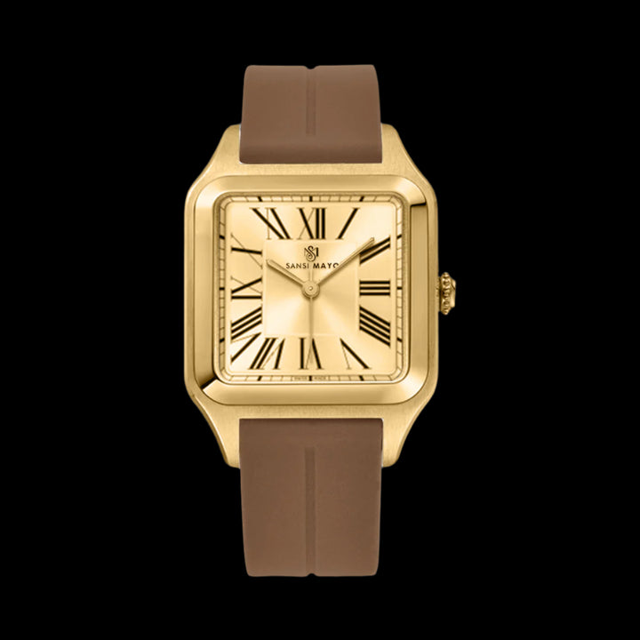 Albert Luxe Gold Square Analog