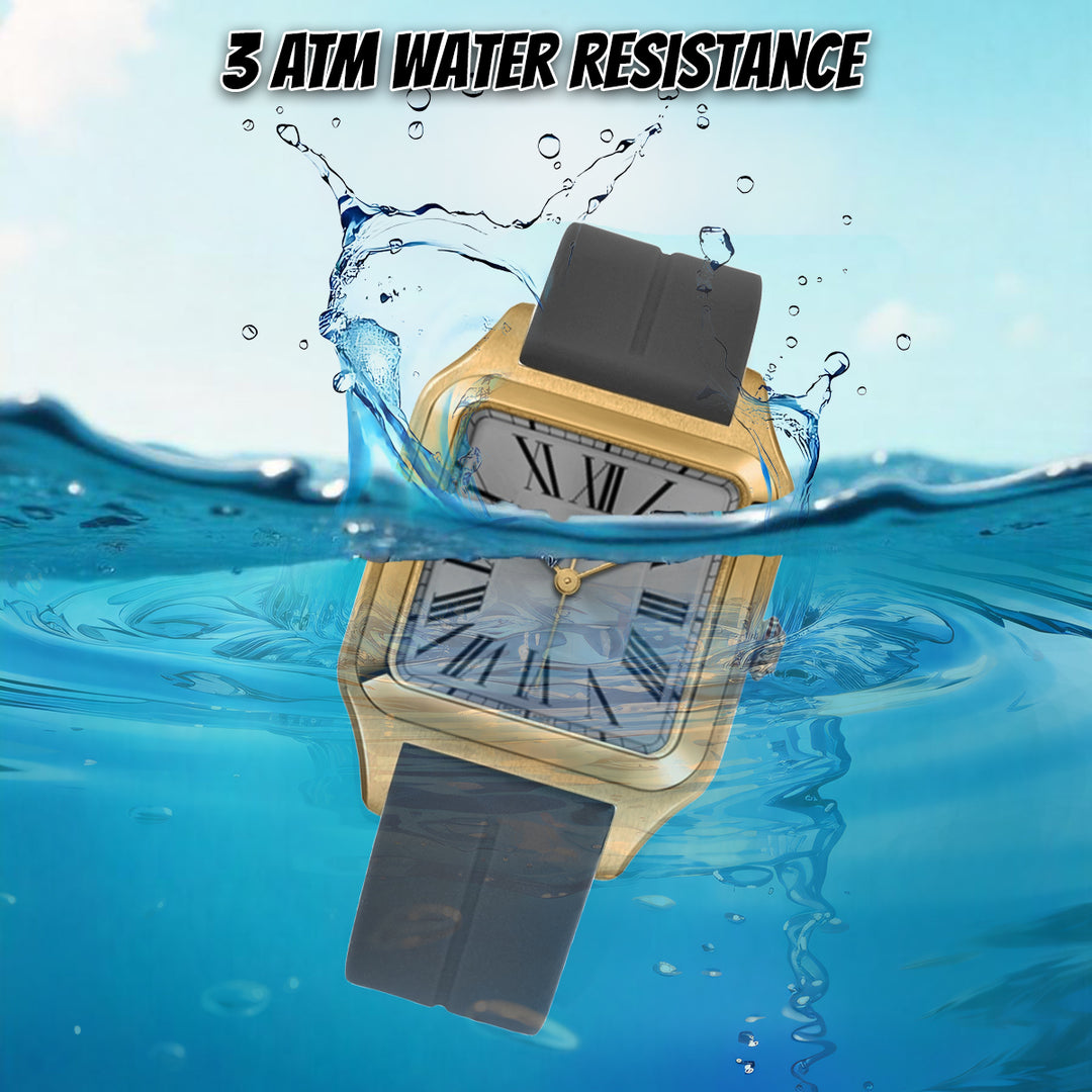 Albert Graphite Grey Square Analog