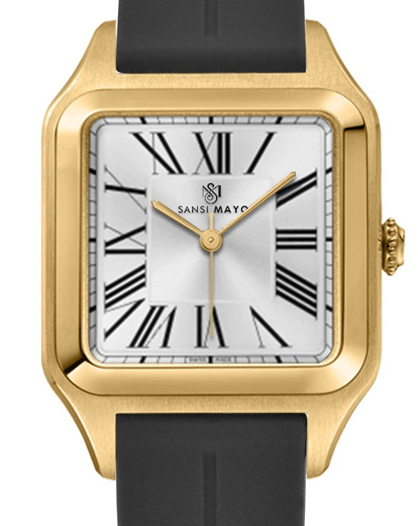 Albert Pearl White Square Analog