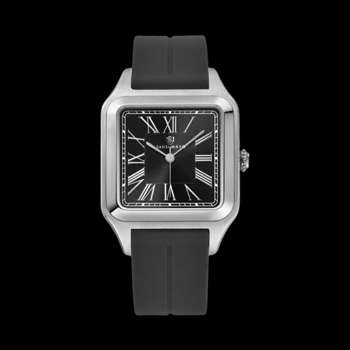 Albert Charcoal Black Square Analog