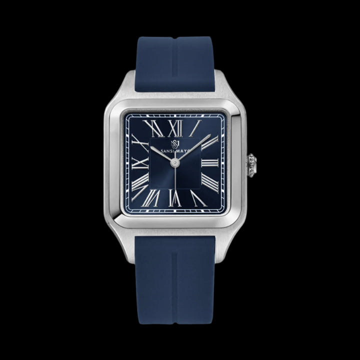 Albert Navy Blue Square Analog