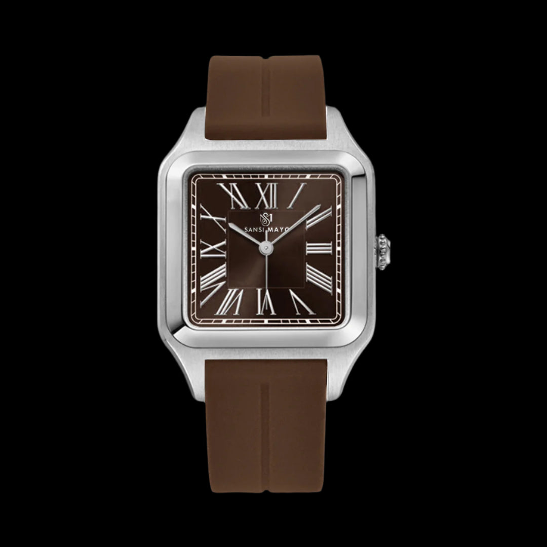 Albert Mocha Brown Square Analog