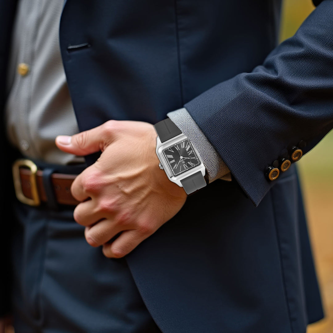 Albert Slate Grey Square Analog