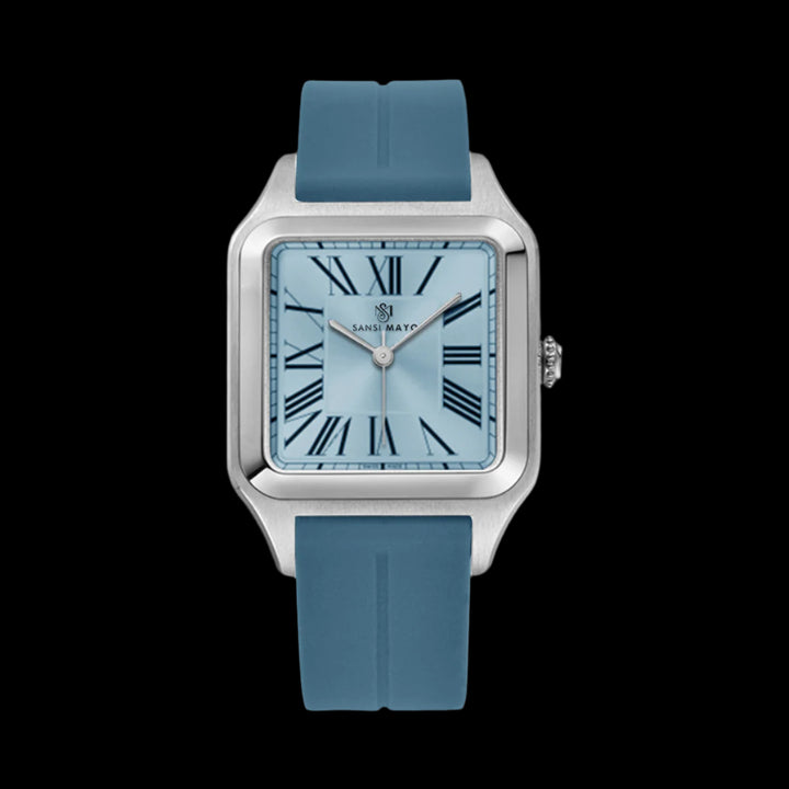 Albert Sky Blue Square Analog