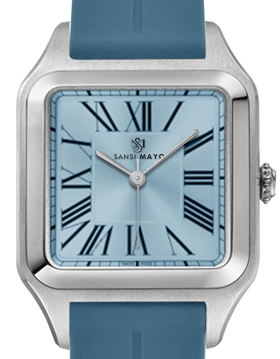 Albert Sky Blue Square Analog