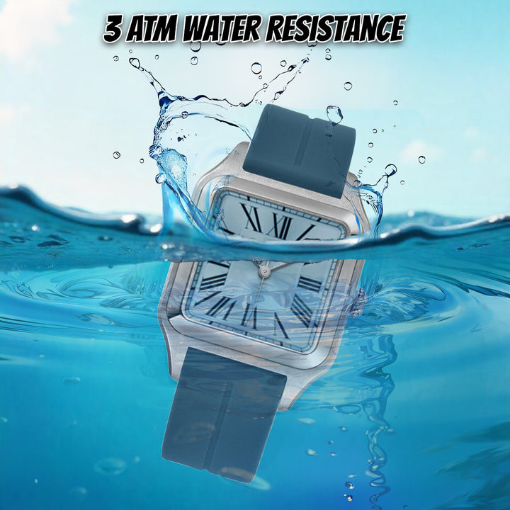 Albert Sky Blue Square Analog