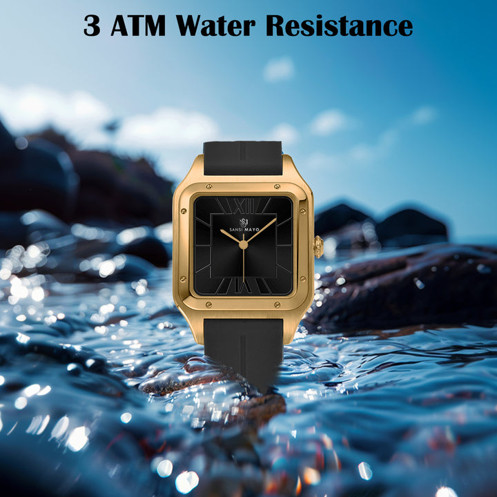 Carls Midnight Black Square Analog