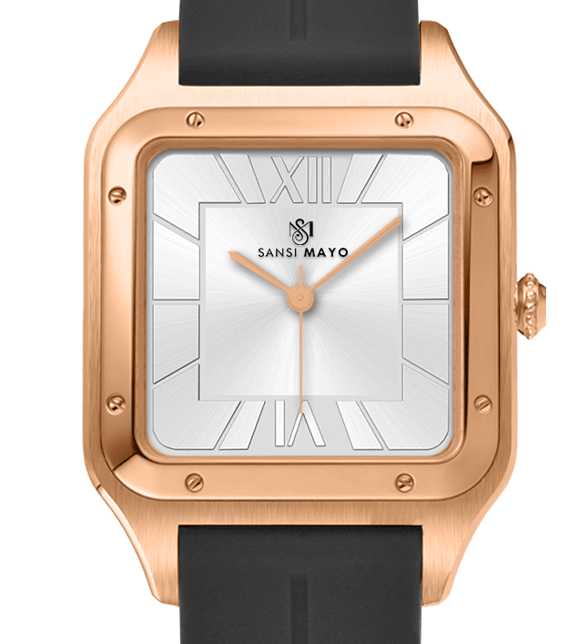 Carls Arctic White Square Analog