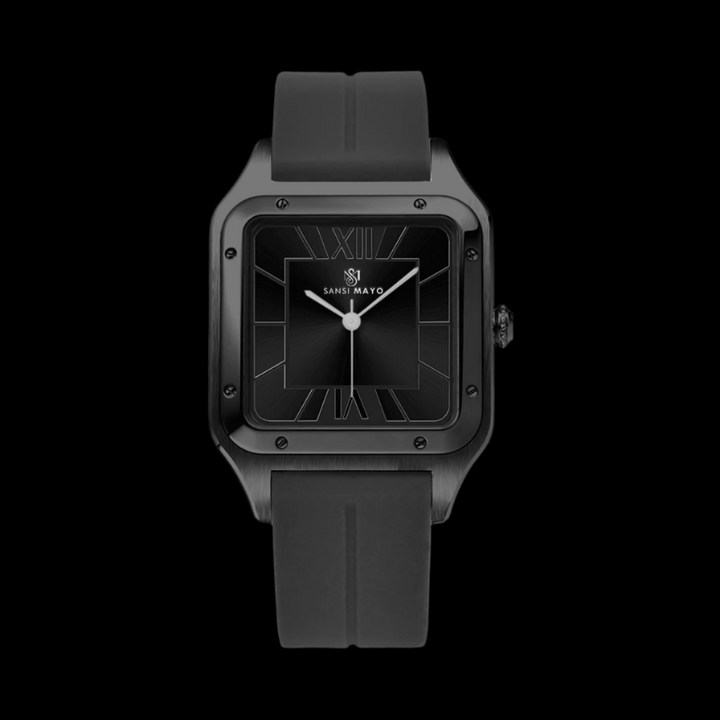 Carls Obsidian Black Square Analog