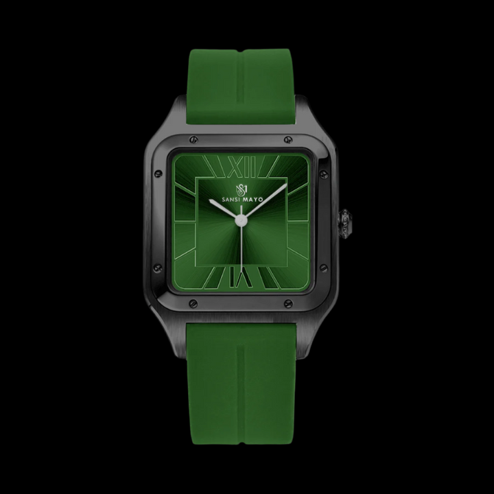 Carls Emerald Green Square Analog
