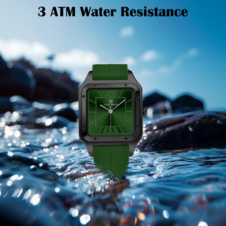 Carls Emerald Green Square Analog