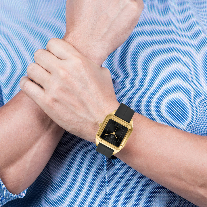 Carls Carbon Black Square Analog