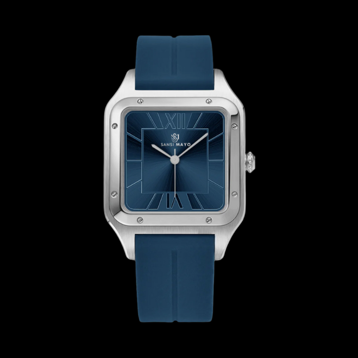 Carls Navy Blue Square Analog