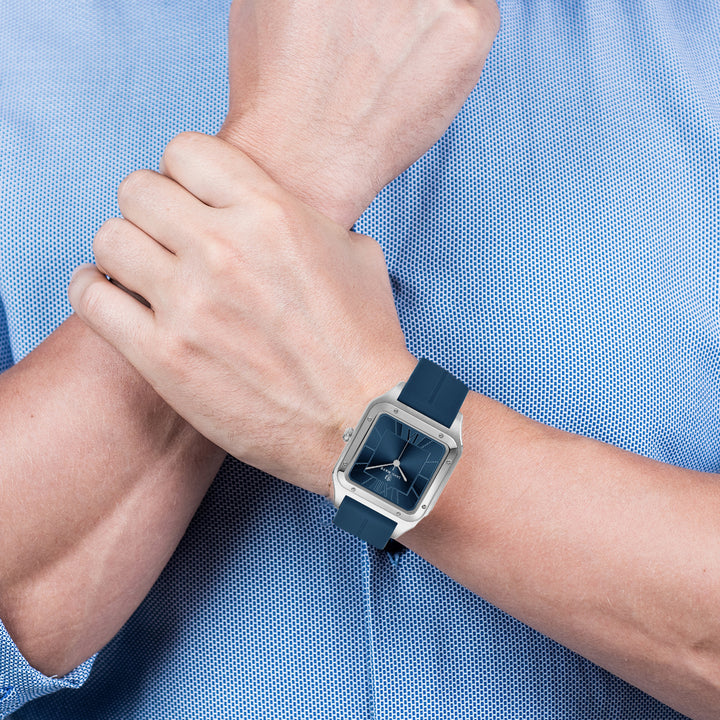 Carls Navy Blue Square Analog