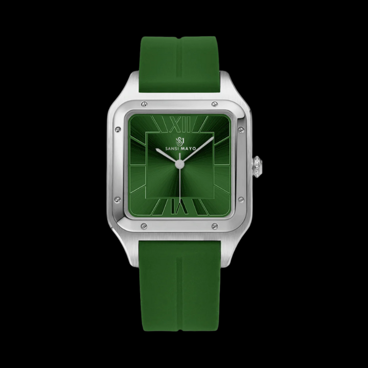 Carls Forest Green Square Analog