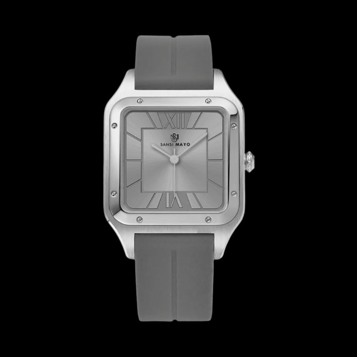 Carls Steel Grey Square Analog