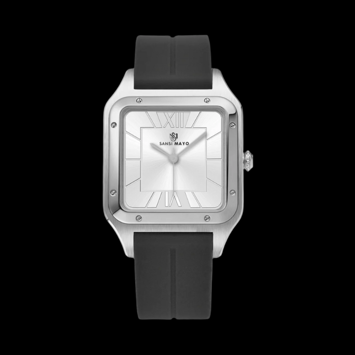 Carls Pearl White Square Analog