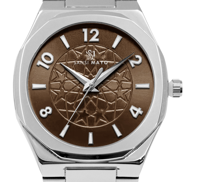 Marco Silver Brown Wrist Watch